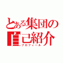 とある集団の自己紹介（プロフィール）