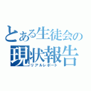 とある生徒会の現状報告（リアルレポート）