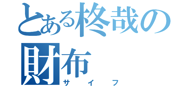 とある柊哉の財布（サイフ）