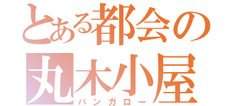 とある都会の丸木小屋（バンガロー）