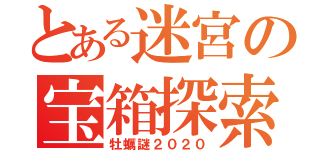 とある迷宮の宝箱探索（牡蠣謎２０２０）