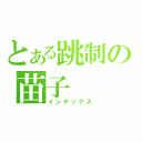 とある跳制の苗子（インデックス）