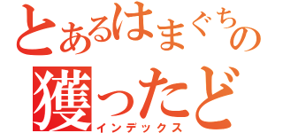 とあるはまぐち まさるの獲ったど！（インデックス）