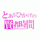 とあるひかげの賢者時間（４５４５４５４５）