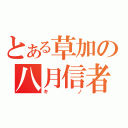 とある草加の八月信者（キノ）