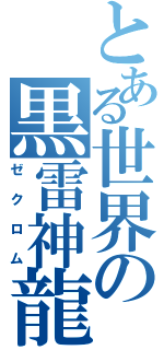 とある世界の黒雷神龍（ゼクロム）