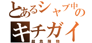 とあるシャブ中のキチガイ（超危険物）