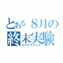 とある８月の終末実験（カゲロウデイズ）