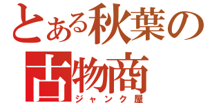 とある秋葉の古物商（ジャンク屋）