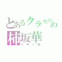 とあるクラスのの柿坂華（１年１組）