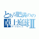 とある肥満のの卓上庭球Ⅱ（テーブルテニス）