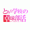 とある学校の卓球部活（テーブルテニス）