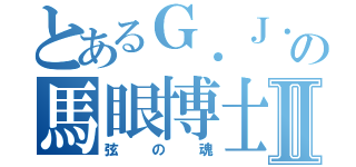 とあるＧ．Ｊ．Ｚの馬眼博士Ⅱ（弦の魂）