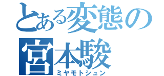 とある変態の宮本駿（ミヤモトシュン）