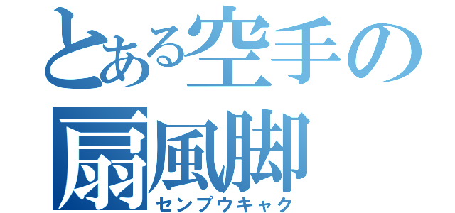 とある空手の扇風脚（センプウキャク）