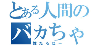 とある人間のバカちゃん（誰だろねー）