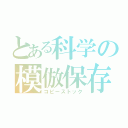 とある科学の模倣保存（コピーストック）