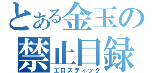 とある金玉の禁止目録（エロスティック）