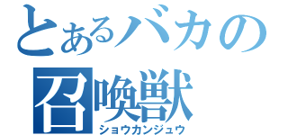 とあるバカの召喚獣（ショウカンジュウ）