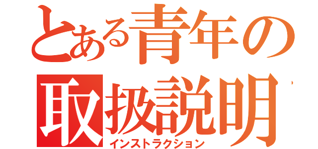 とある青年の取扱説明（インストラクション）