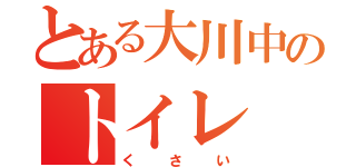 とある大川中のトイレ（くさい）