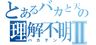 とあるバカと天才の理解不明集団Ⅱ（バ　カ　テ　ン）