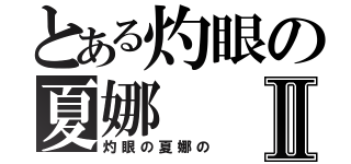 とある灼眼の夏娜Ⅱ（灼眼の夏娜の）