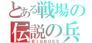 とある戦場の伝説の兵士（ＢＩＧＢＯＳＳ）