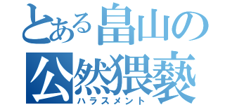 とある畠山の公然猥褻（ハラスメント）