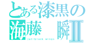 とある漆黒の海藤　瞬Ⅱ（ｊｅｔ－ｂｌａｃｋ ｗｉｎｇｓ）