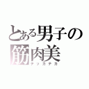 とある男子の筋肉美（テッカテカ）