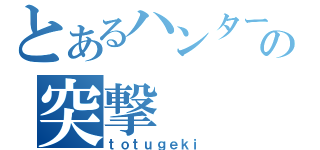 とあるハンターの突撃（ｔｏｔｕｇｅｋｉ）