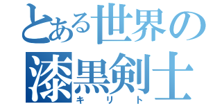 とある世界の漆黒剣士（キリト）