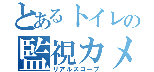 とあるトイレの監視カメラ（リアルスコープ）