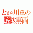 とある川重の底抜車両（Ｅ２３１系）