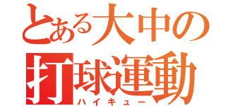 とある大中の打球運動（ハイキュー）