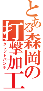 とある森岡の打撃加工（タレットパンチ）