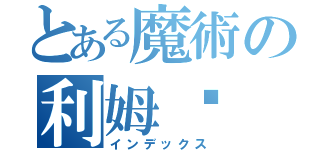 とある魔術の利姆鲁（インデックス）