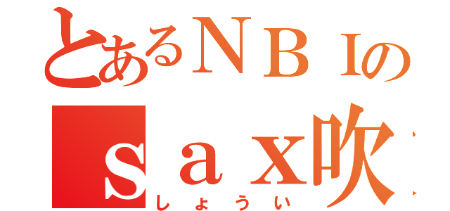 とあるＮＢＩのｓａｘ吹き（しょうい）