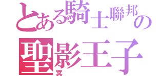 とある騎士聯邦國の聖影王子（冥）