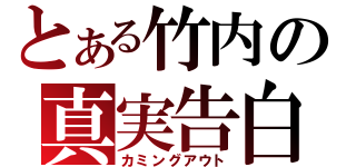 とある竹内の真実告白（カミングアウト）