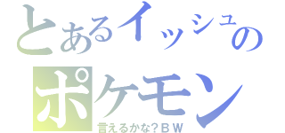 とあるイッシュのポケモン（言えるかな？ＢＷ）