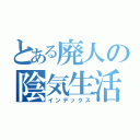 とある廃人の陰気生活お（インデックス）