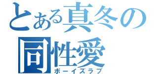 とある真冬の同性愛（ボーイズラブ）