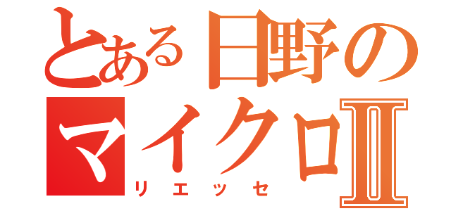 とある日野のマイクロバスⅡ（リエッセ）