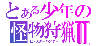 とある少年の怪物狩猟Ⅱ（モンスターハンター）