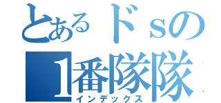 とあるドｓの１番隊隊長（インデックス）