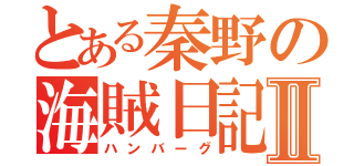 とある秦野の海賊日記Ⅱ（ハンバーグ）