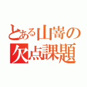 とある山嵜の欠点課題（）