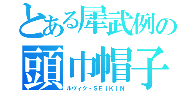 とある犀武例の頭巾帽子（ルヴィク・ＳＥＩＫＩＮ）